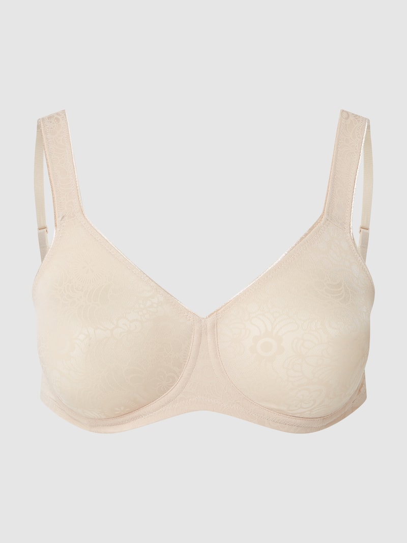 Bügel-BH mit floralem Muster Modell Modell 'Minimizer' in beige