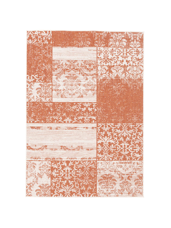 Pergamon In & Outdoor Teppich Carpetto Patchwork in Terracotta günstig kaufen