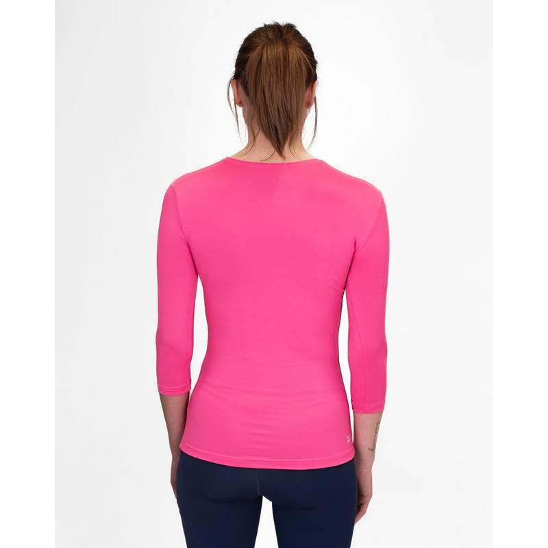 BIDI BADU Crew V-Neck Longsleeve Tennisshirt Damen