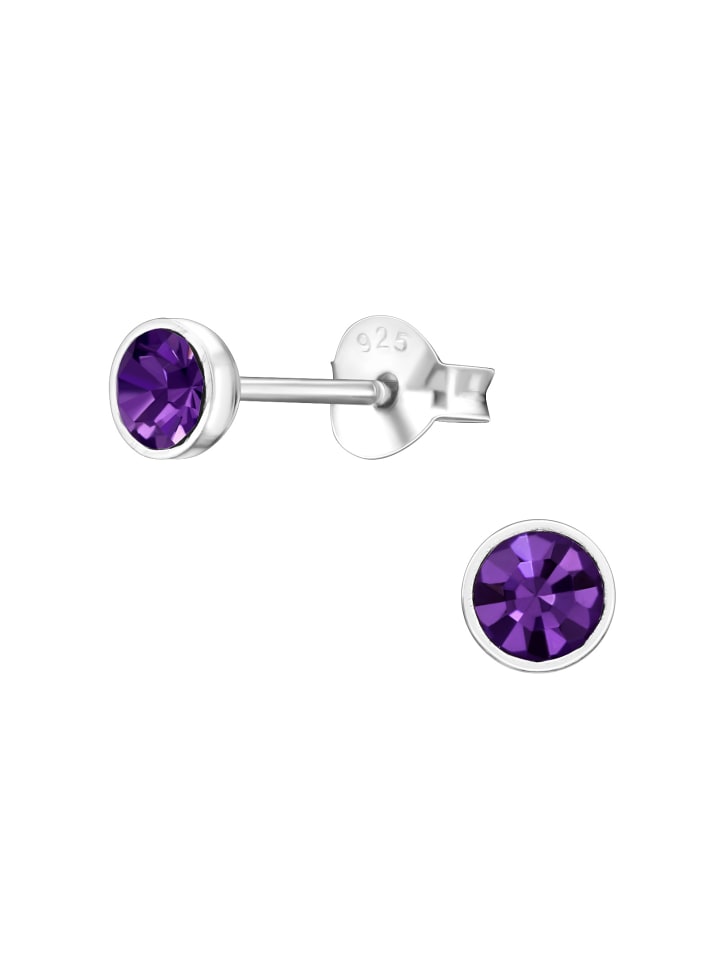 Alexander York Ohrringe, Ohrstecker KRISTALL amethyst in 925 Sterling Silber, 2-tlg. günstig kaufen onesize