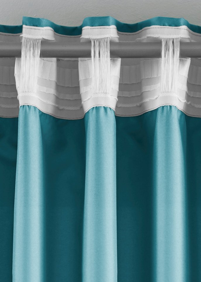 Microfaser Vorhang mit recyceltem Polyester (2er Pack)