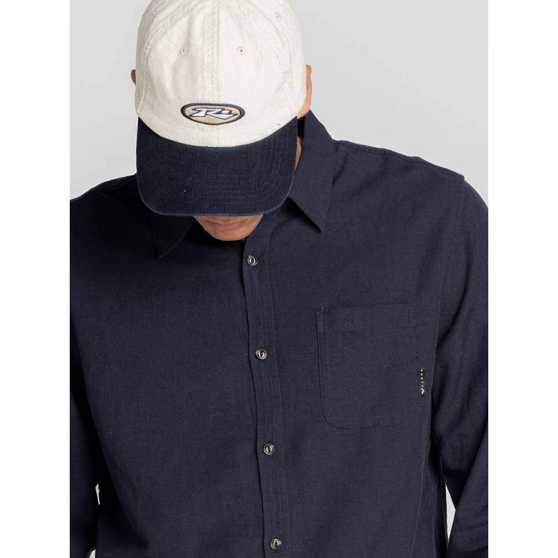 RUSTY OVERTONE LONG SLEEVE LINEN SHIRT Langarmhemd Herren