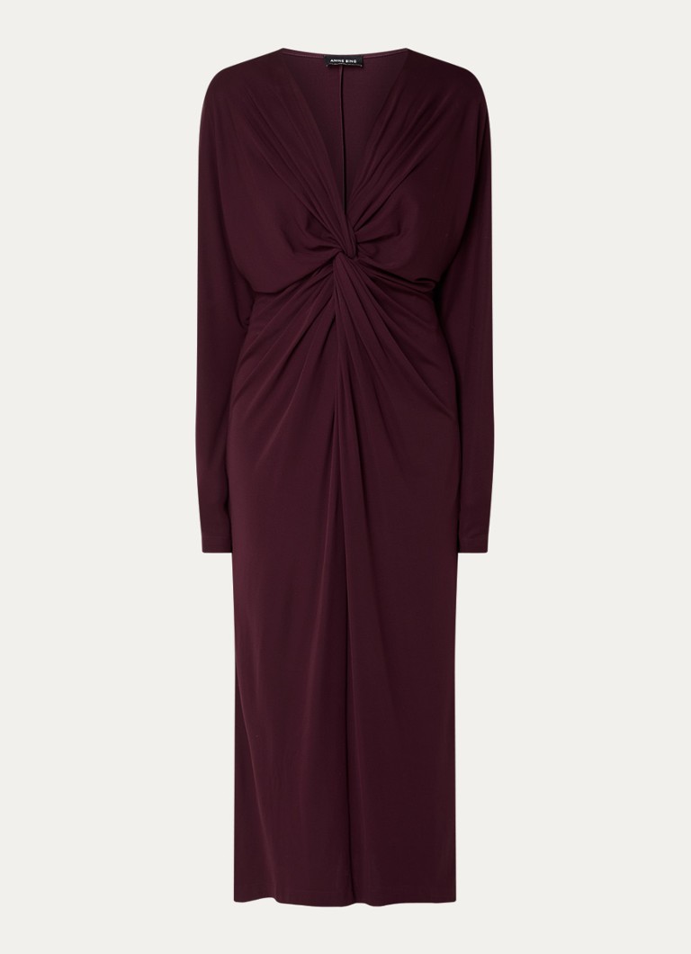 Rochie midi Mathilde de Anine Bing cu detaliu de cravată