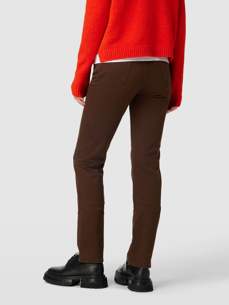Hose im 5-Pocket-Design Modell 'Mary' in mittelbraun