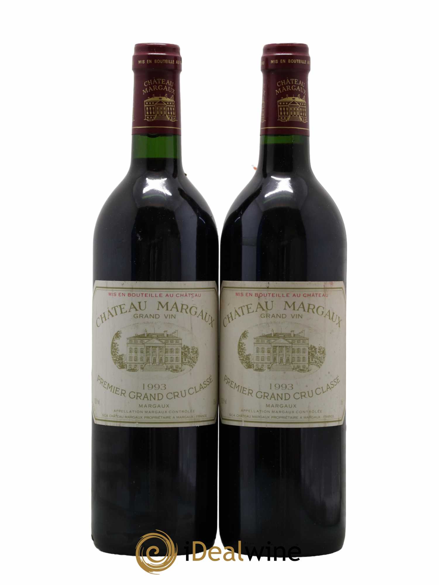 Château Margaux 1er Grand Cru Classé  1993 - Lot de 2 Bouteilles