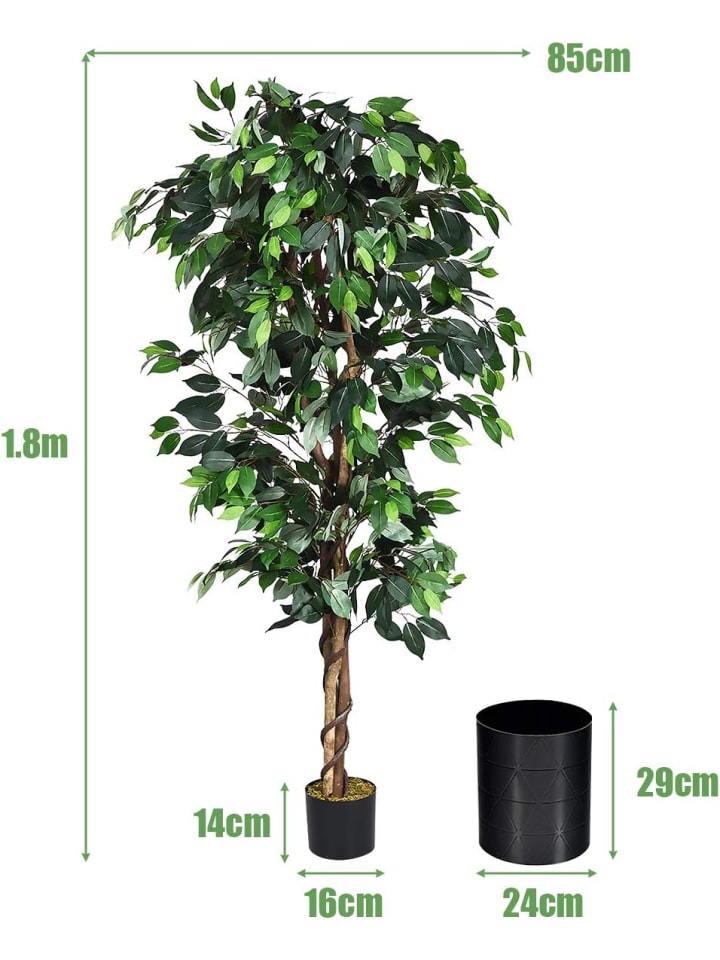 COSTWAY Zimmerpflanze 180cm in Grün günstig kaufen onesize