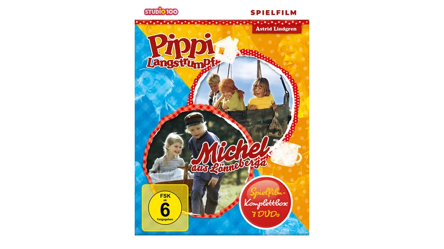 Pippi Langstrumpf & Michel aus Lönneberga - Spielfilm Box  [7 DVDs]