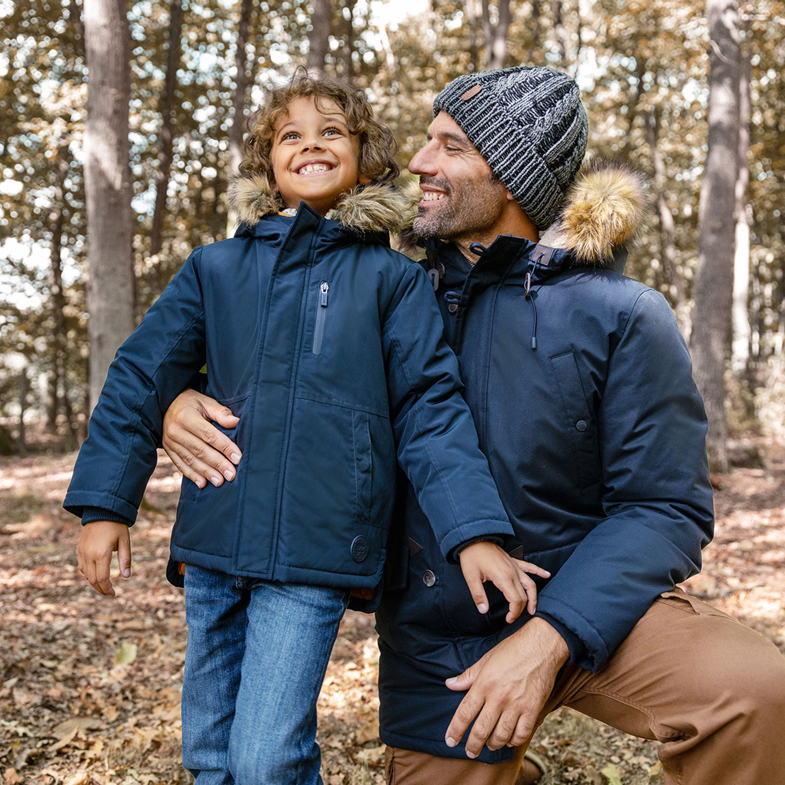 Parka droite doublée à capuche bleu marine garçon | La Halle