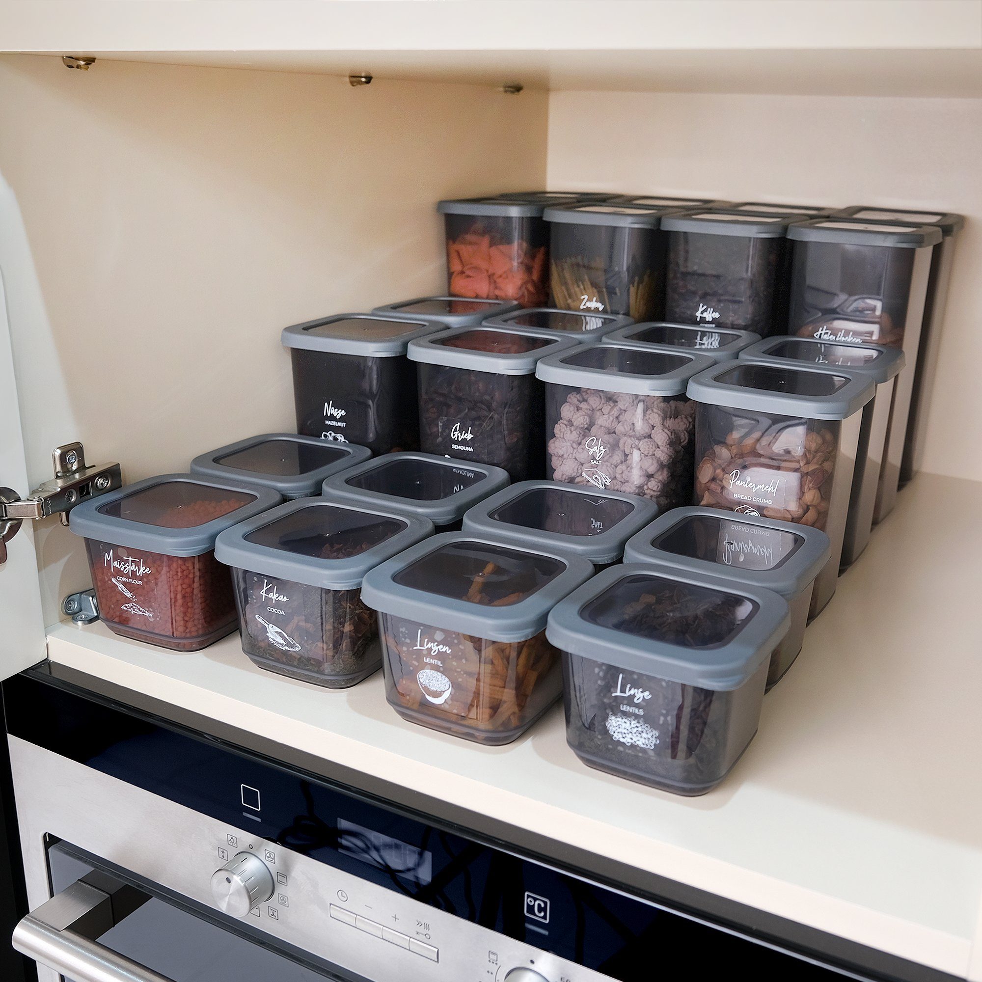 Parpalinam Vorratsdose Luftdicht 12er Set Aufbewahrungsbox BPA Frei Frischhaltedosen, (Spar-Set, 12-tlg., 12er Set, 24er Set), Spülmaschinenfest