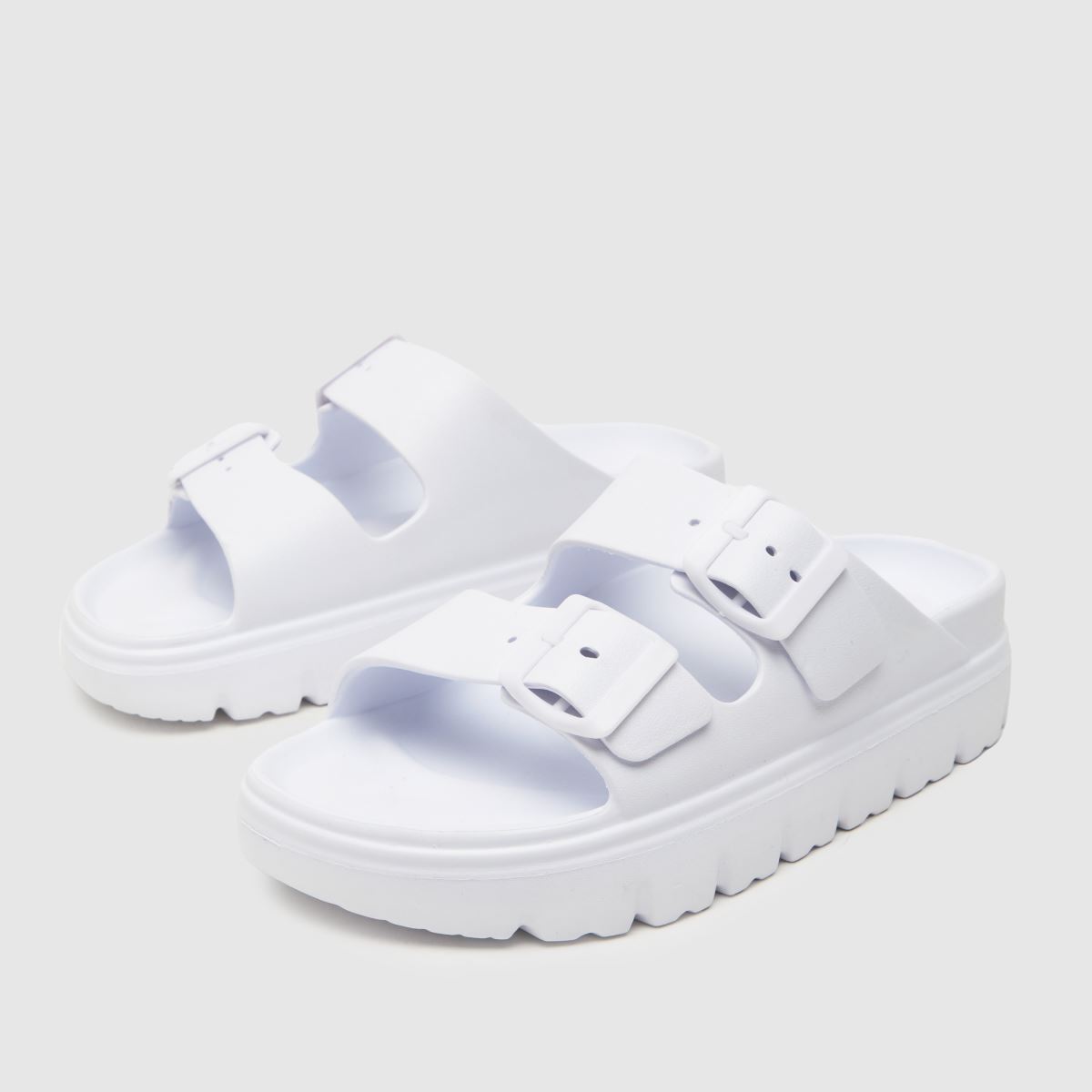 Schuh Tilda dupla pántos talpbetétes szandál fehér színben