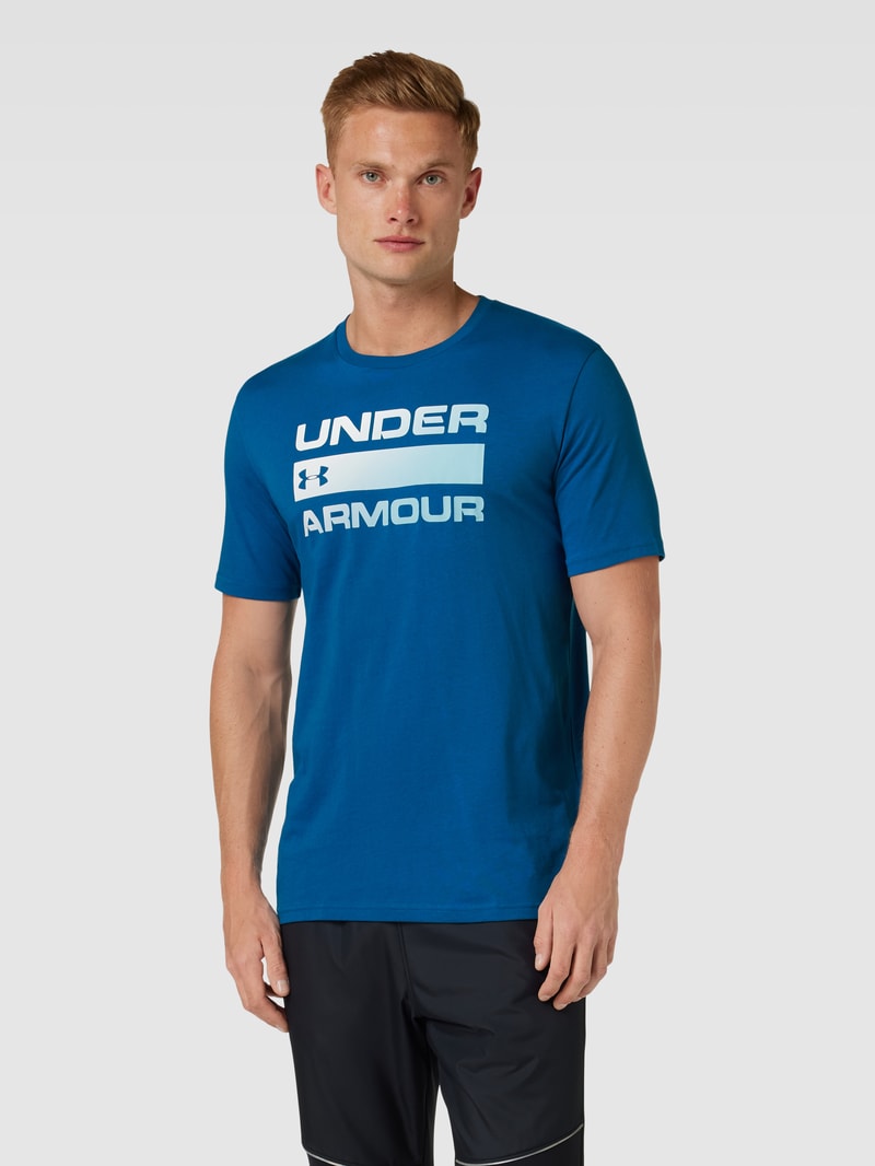 T-Shirt mit Label-Print Modell 'TEAM ISSUE' in petrol