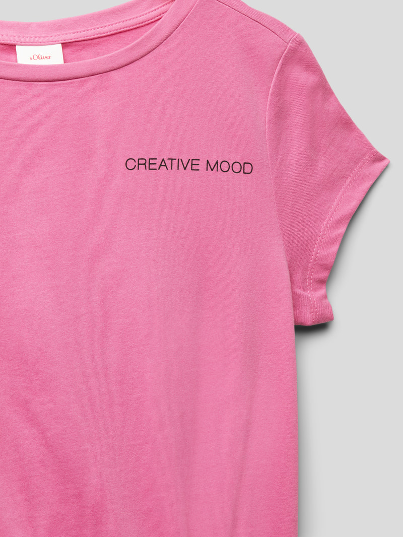 T-Shirt mit Motiv-Print in pink