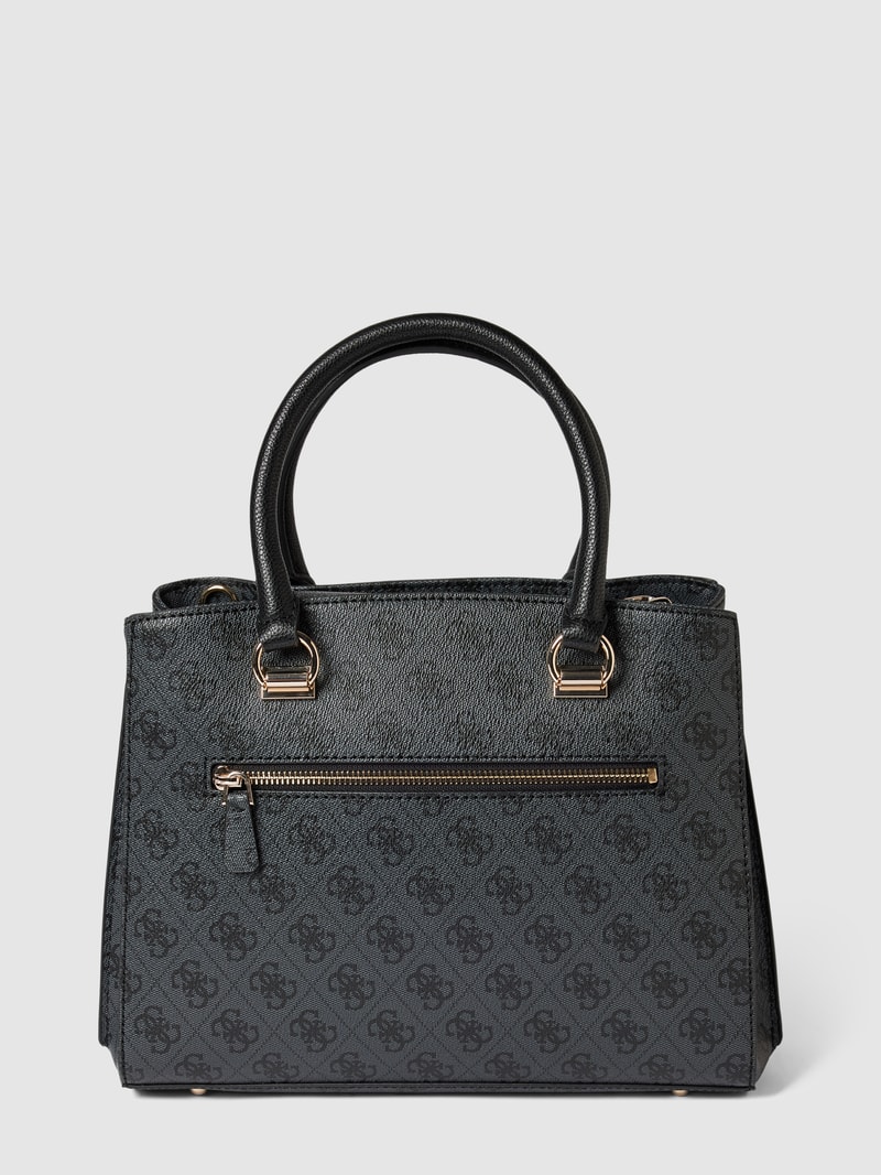 Satchel Bag mit Allover-Logo Modell 'NOELLE' in anthrazit