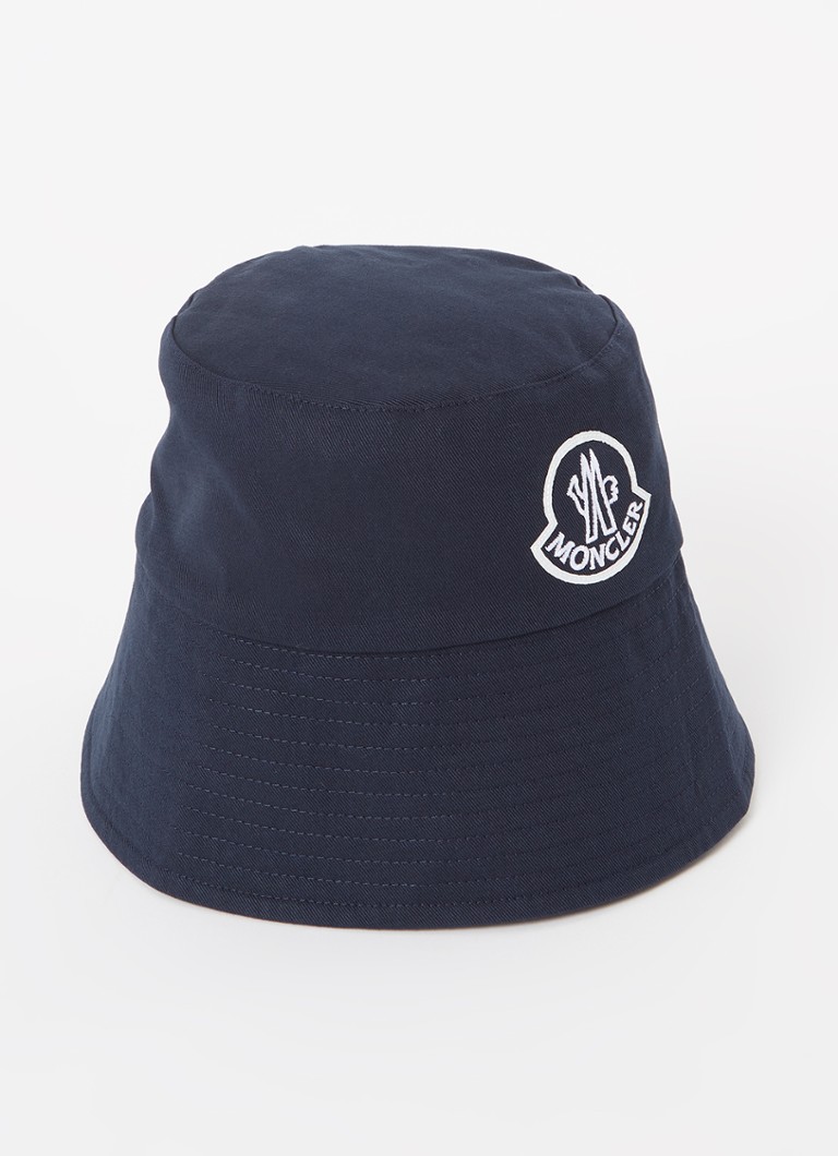 Cappello a secchiello Moncler con logo ricamato