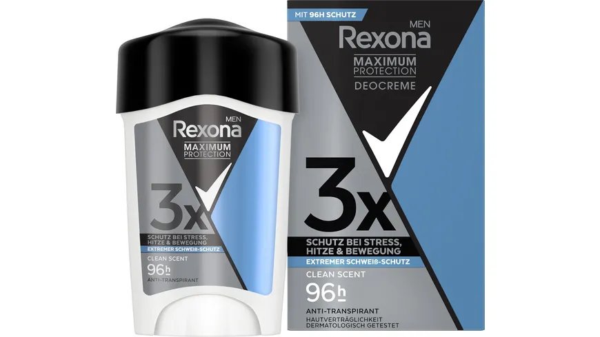 Rexona Maximum Protection Men Deo Cremestick Anti-Transpirant Clean Scent 45 ml 45 ml