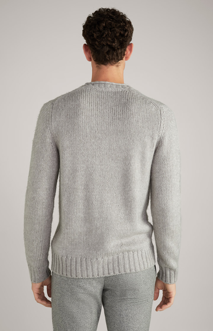 Strickpullover Haron in Hellgrau meliert
