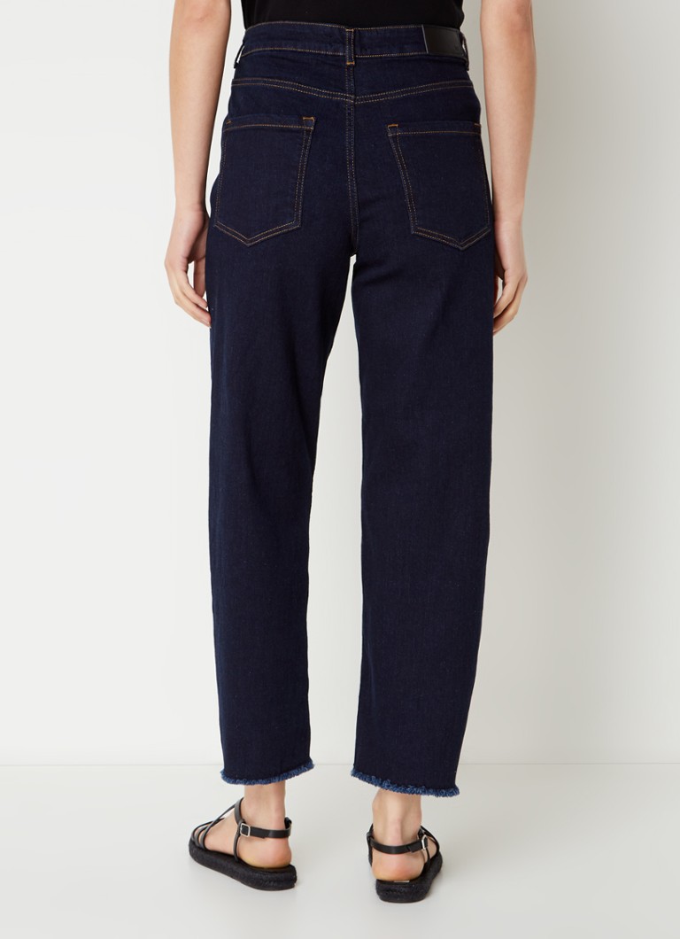Jean Whistles Barrel taille haute, coupe ample et court, délavage foncé