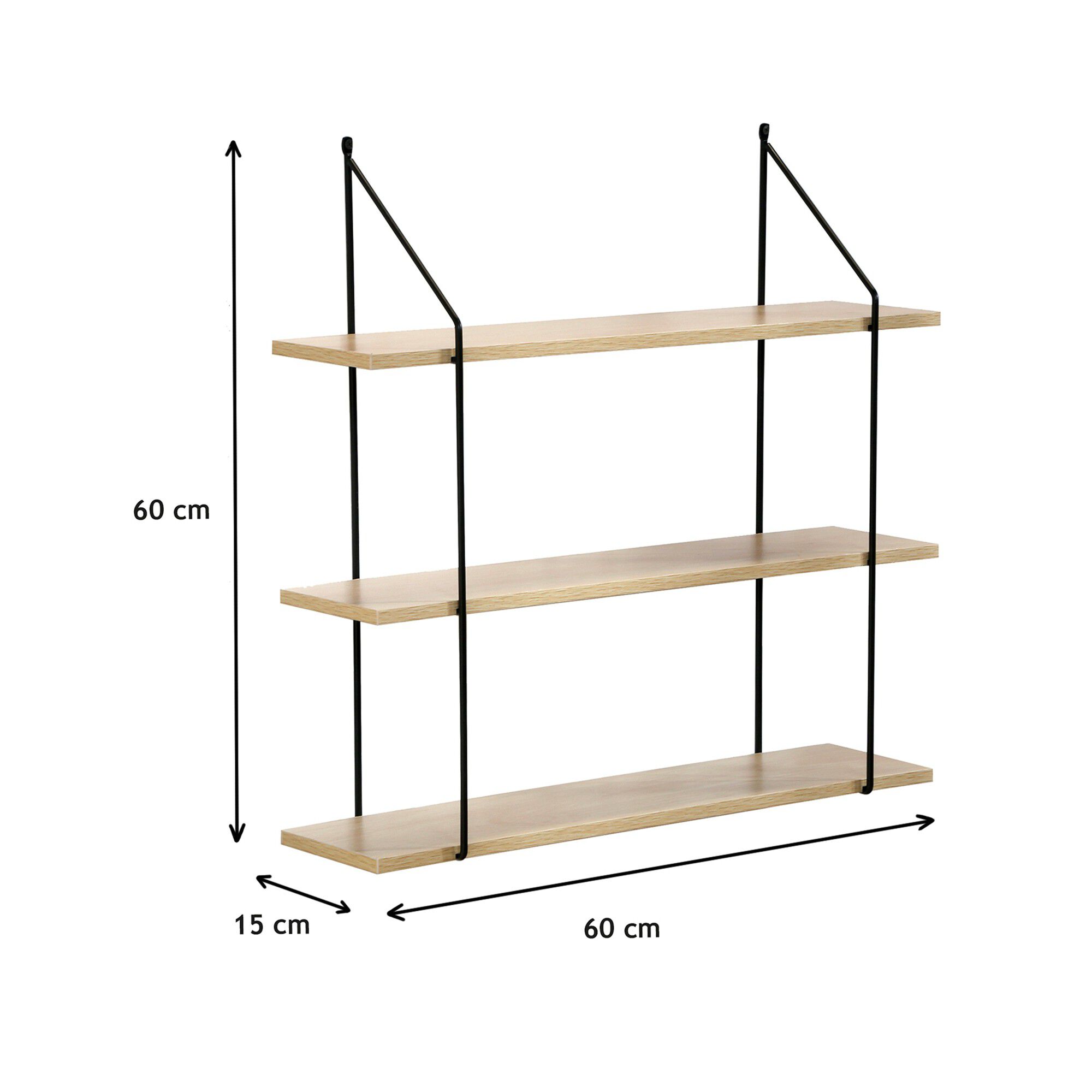 Etagère style industriel métal et bois