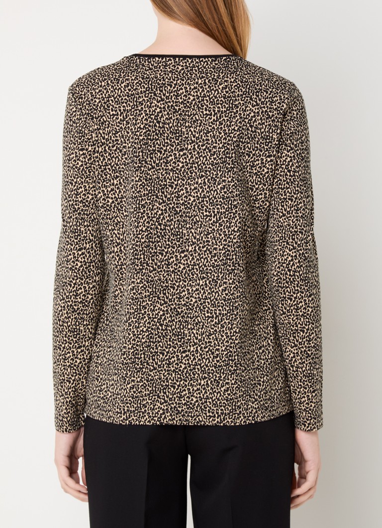 Camicia a maniche lunghe Gerry Weber in misto cotone biologico con stampa leopardata