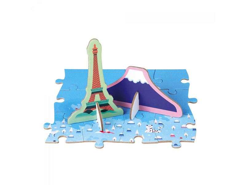 Puzzle éducatif 350 pièces Les curiosités du monde