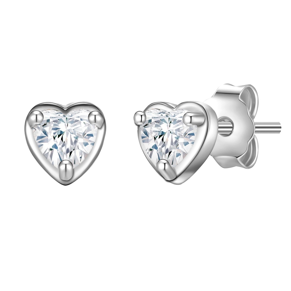 Glanzstücke München Puces d'oreilles en argent Coeur Argent sterling Topaze en Argent Boucles d'oreilles