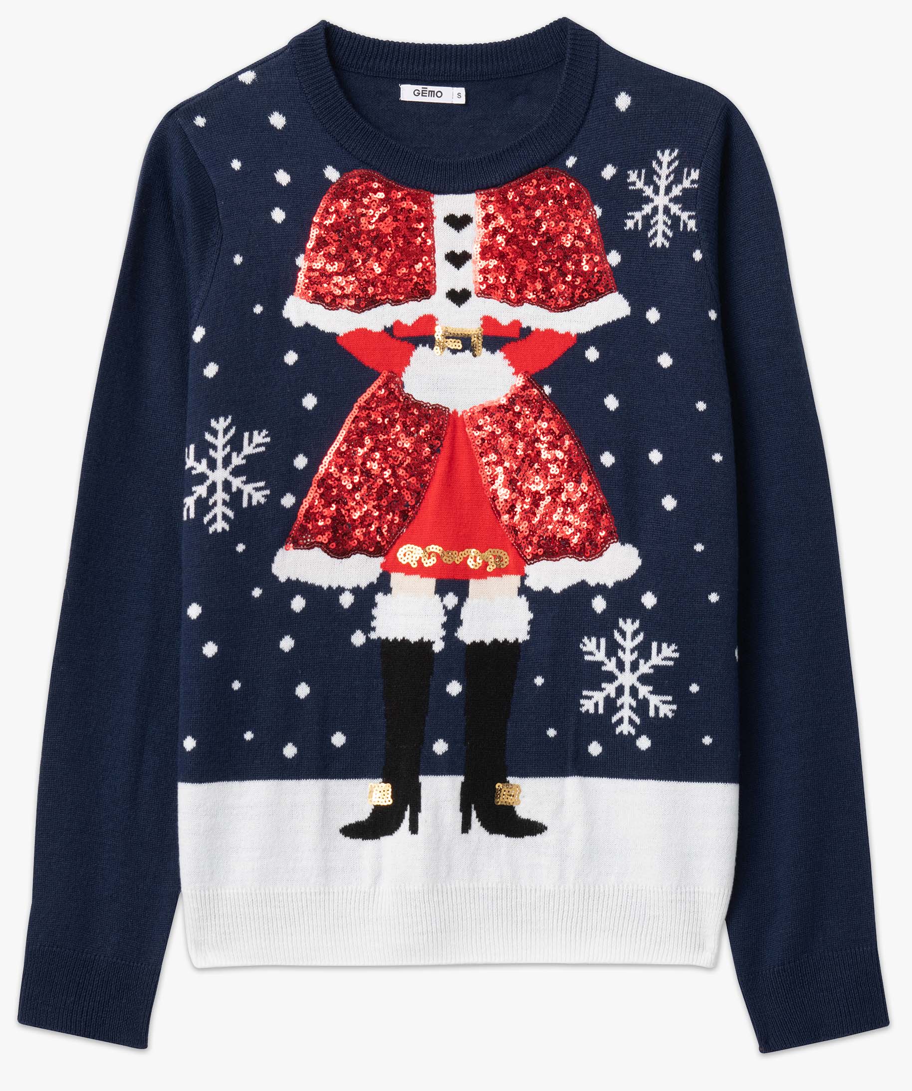 Pull de Nol femme avec motif à sequins bleu | GEMO