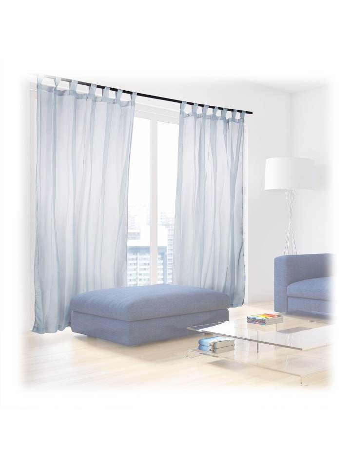 relaxdays 4x Vorhänge in Silber - (L)245 x (B)140 cm günstig kaufen onesize