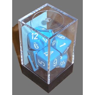 Light Blue-White  7-Würfel Set (Undurchsichtig)