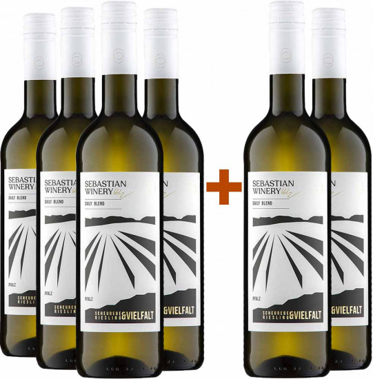 4+2 Paket 2022 Scheurebe & Riesling VIELFALT - Daily Blend feinherb - Sebastian Volz Winery