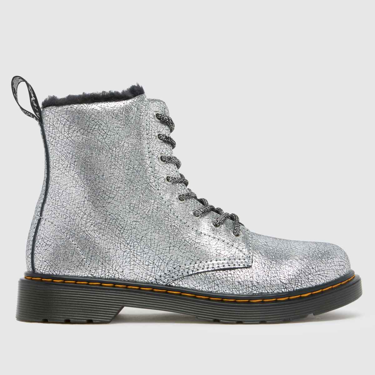 Dr. Martens ezüst 1460 Serena Lány Ifjúsági Csizma