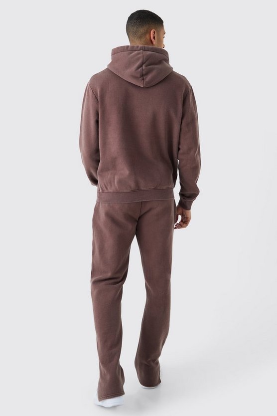 Man Fit Washed Split Hem Jogger