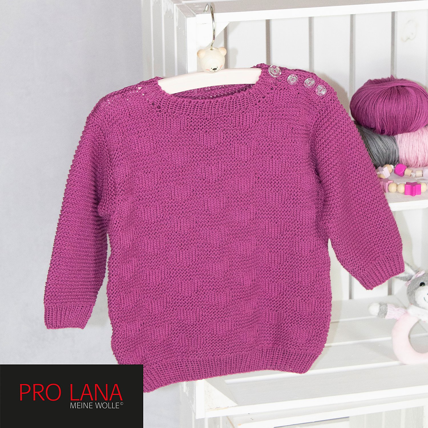 Strickanleitung – Baby Pulli aus Pro Lana Baby Cotton Organic