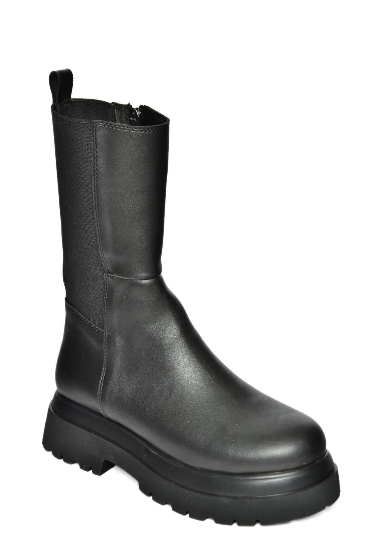 Fox Shoes  R267043109 Schwarze Stretch-Damenstiefel mit dicker Sohle