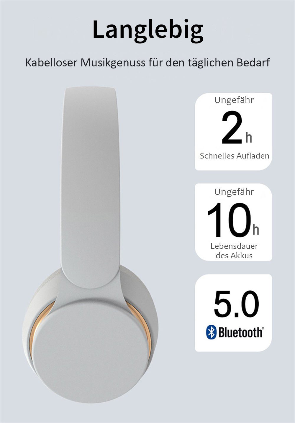 Bothergu Headset (Wireless Kopfhörer Bluetooth 5.0 Headset)