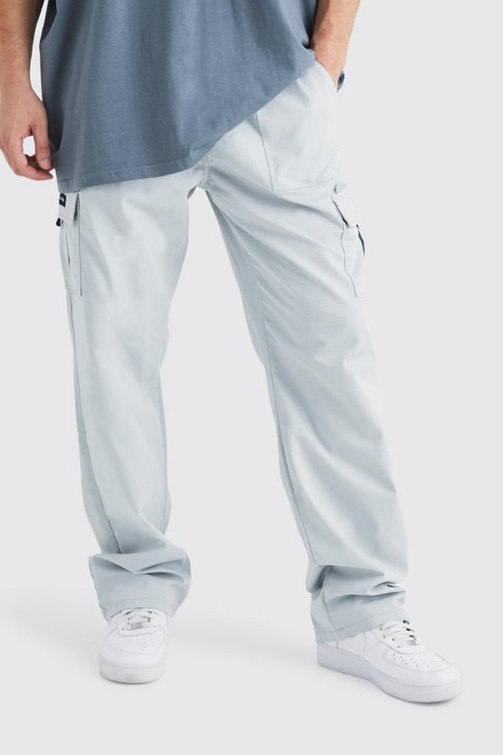 Tall elastische Ripstop Cargo-Hose mit Reißverschluss
