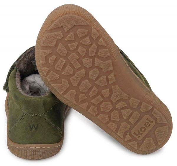 Koel bare+ ~ Kami MidCut Klettschuh Wollfleece ~ Khaki