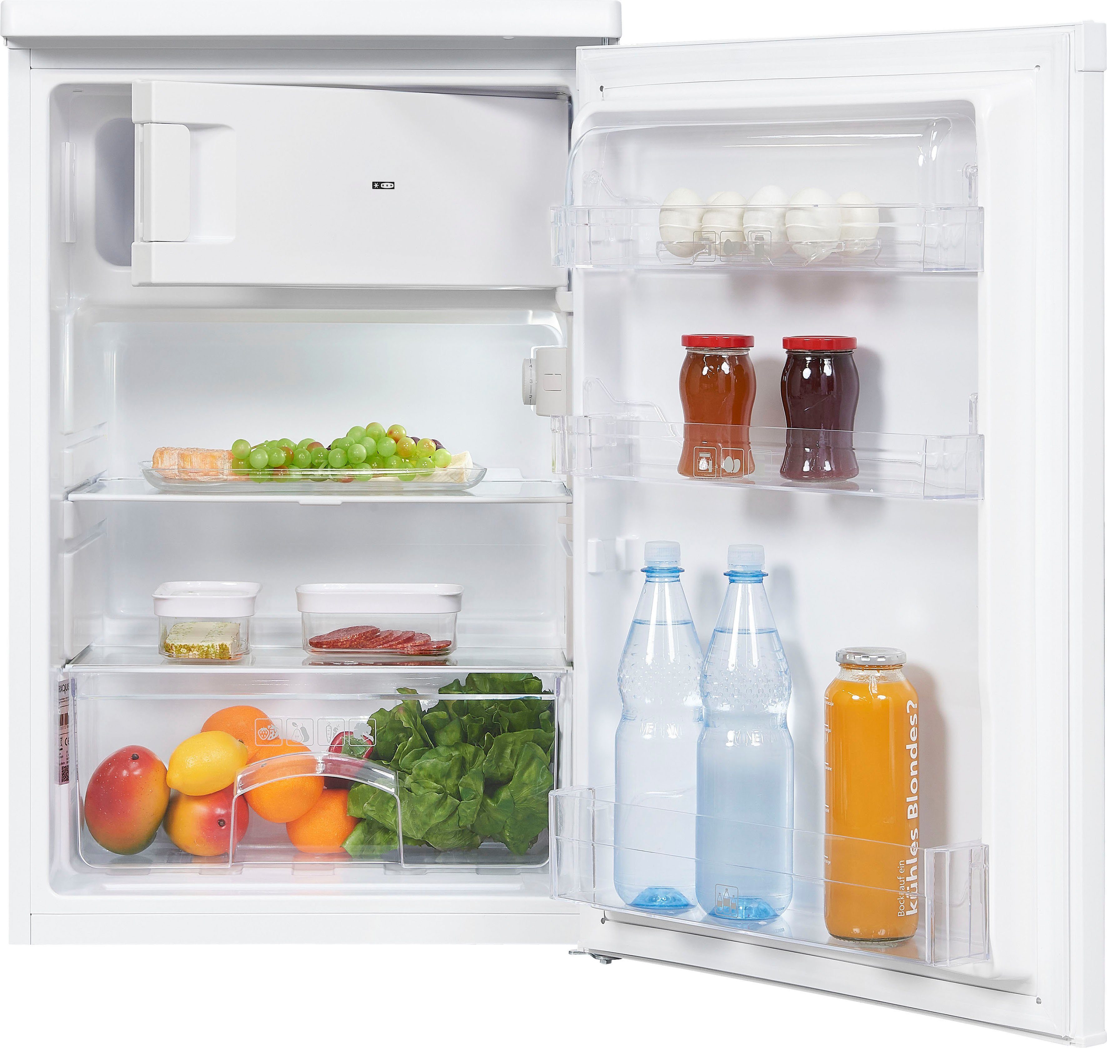 exquisit Kühlschrank KS16-4-E-040E weiss, 85,5 cm hoch, 55 cm breit