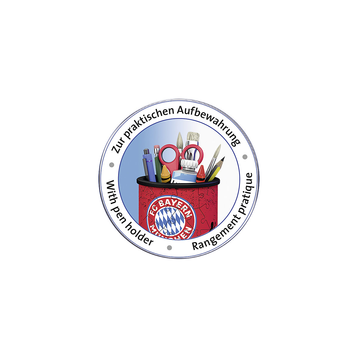 3D-Puzzle Utensilo, Ø8 x 9,5 cm, 54 Teile, FC Bayern München