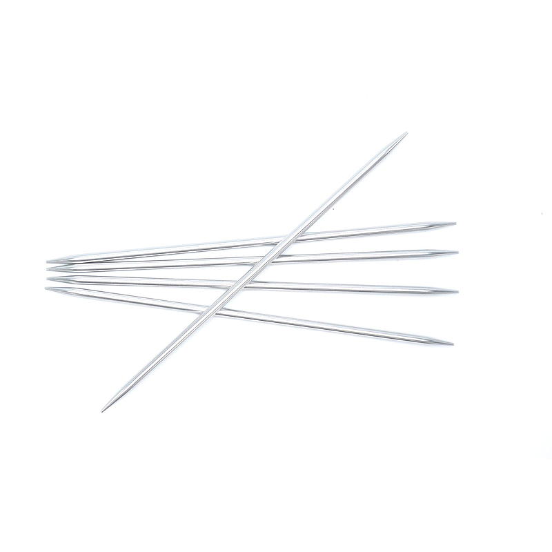 Strømpepinne 20 cm 4,5 mm aluminium silver