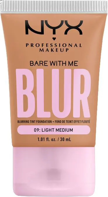 NYX Bare With Me Blur Face Foundation Lys Medium