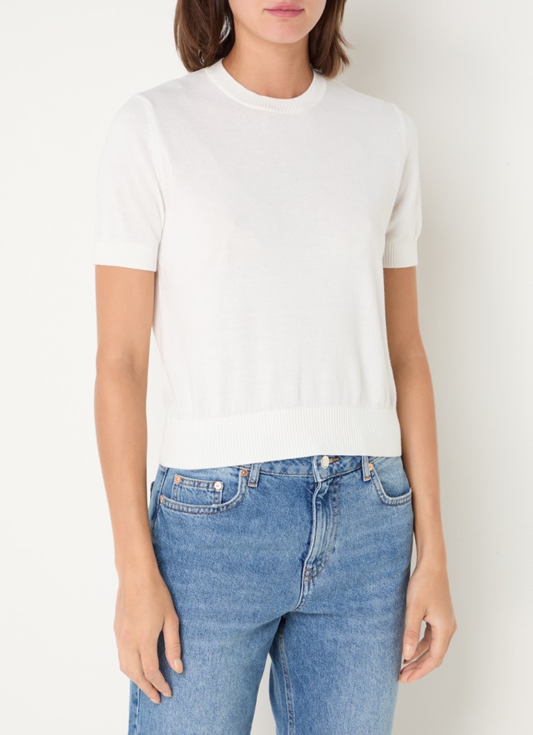 Benetton Fine-knit round neck top
