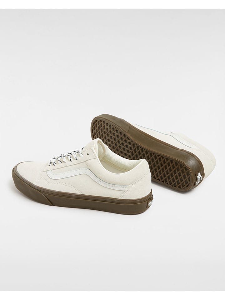 Vans Leder-Sneakers in Creme günstig kaufen