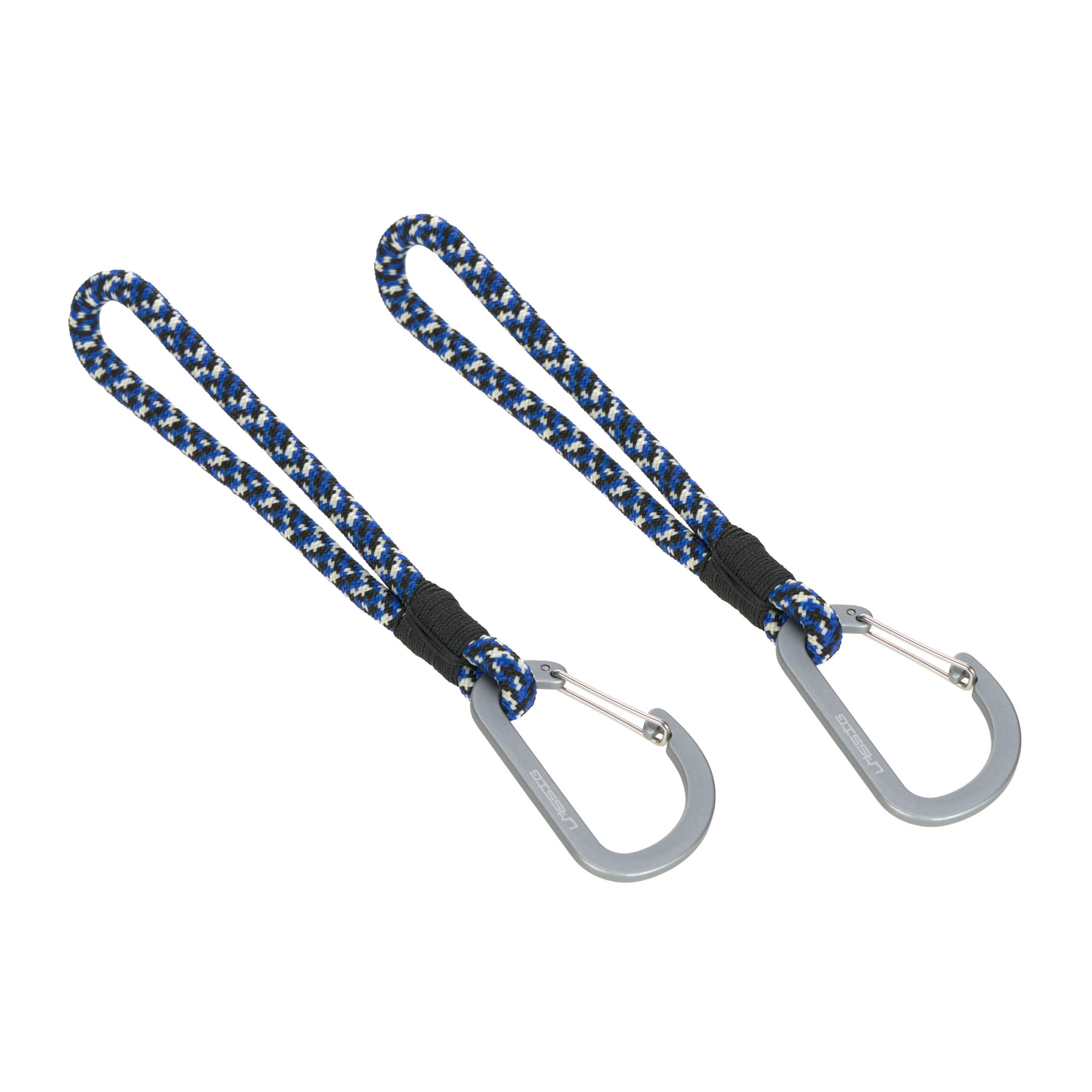 Kinderwagenhaken 2er Set - Karabiner, Schwarz Blau