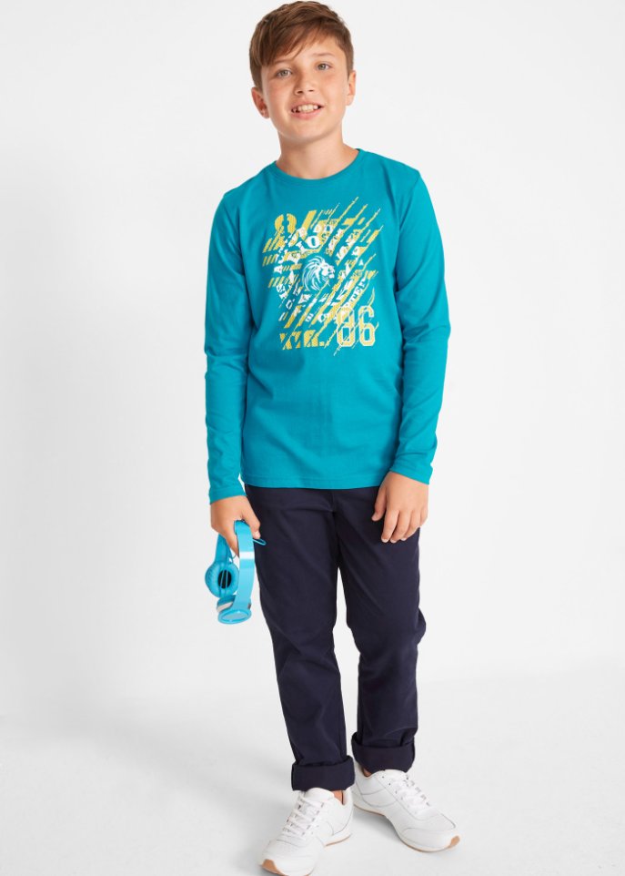 Jungen Langarmshirt aus Bio-Baumwolle (2er-Pack)