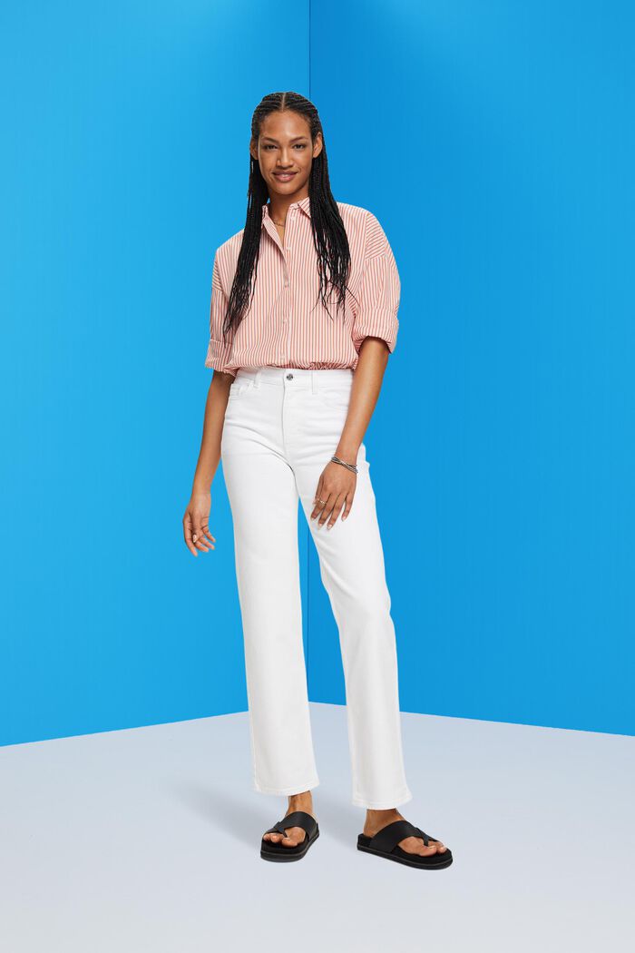 High-Rise-Jeans mit geradem Bein