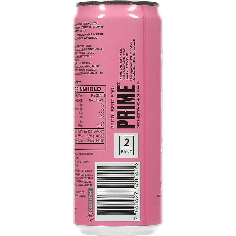 Prime Energi 330 ml Strawberry watermelon