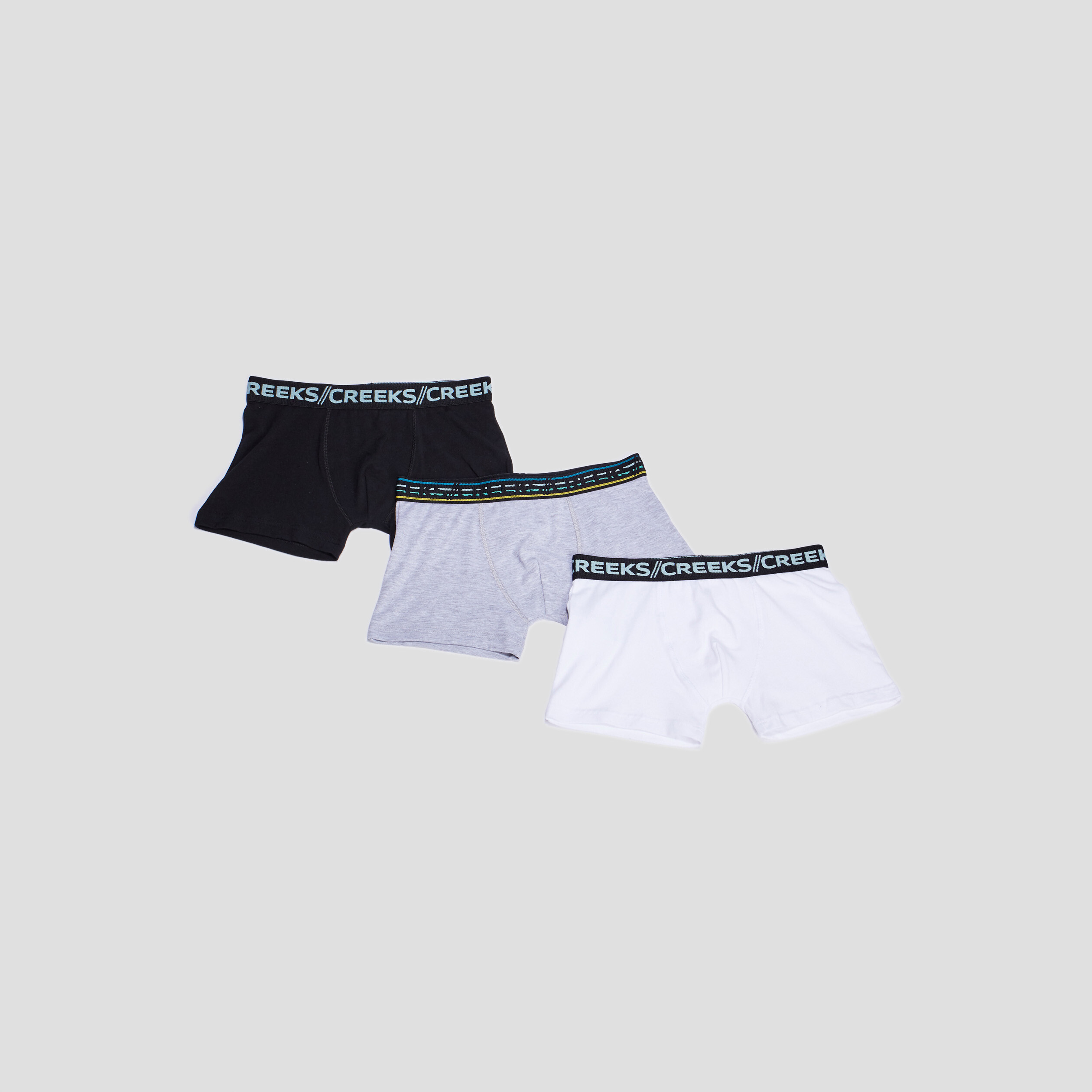 Lot 3 boxers Creeks blanc garçon | La Halle