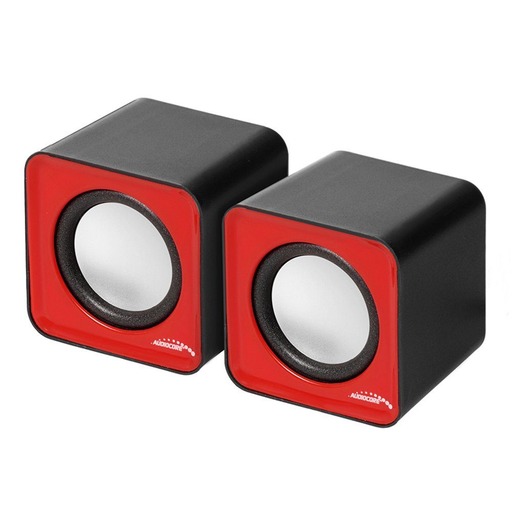 Audiocore AC870 Stereo, 2.0 PC-Lautsprecher (6 W, Lautstärkeregelung)