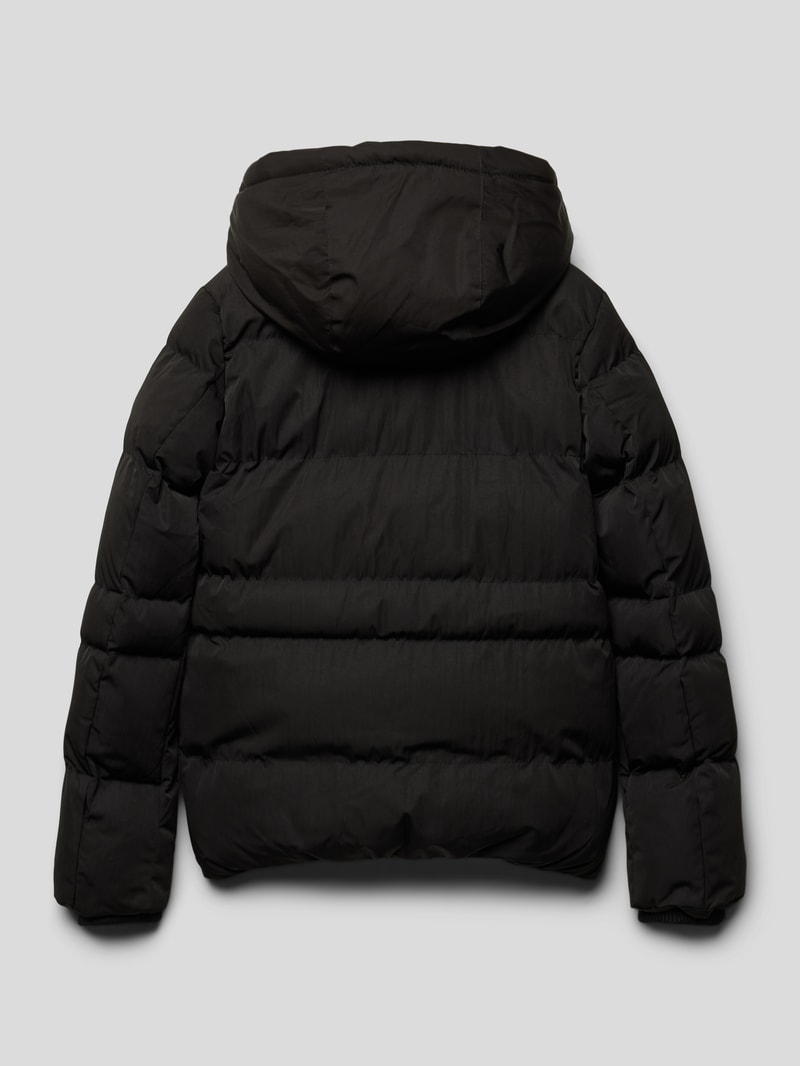 Steppjacke mit Kapuze in schwarz