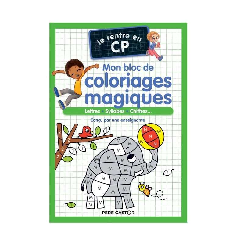 Livre Je rentre en CP, coloriages magiques - Flammarion